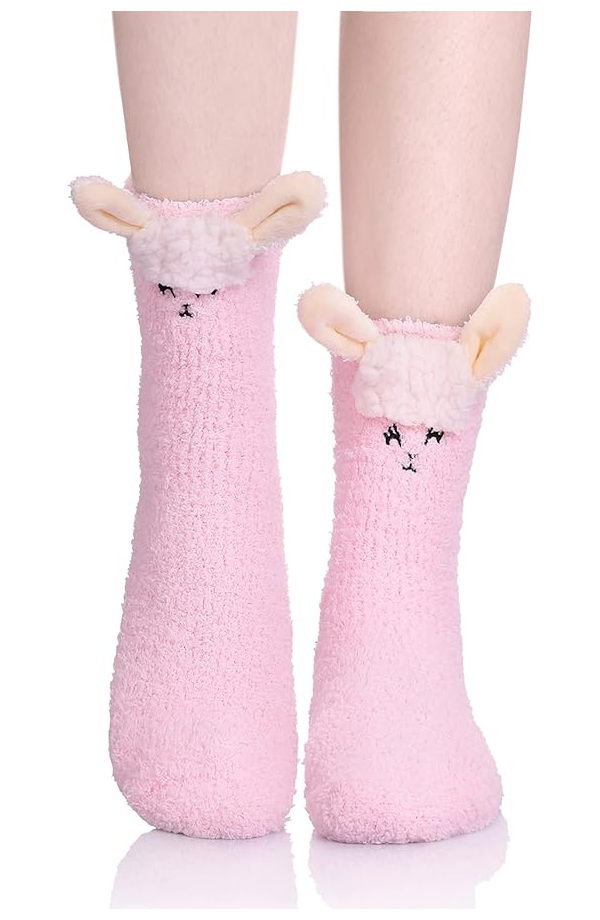 Women’s Cute Animal Fuzzy Slipper Socks4