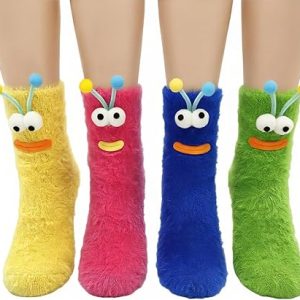 Women’s Cute Plush Bug Fuzzy Socks1