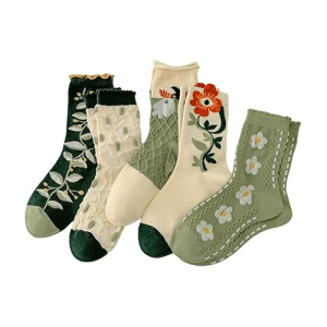 Women’s Embroidered Floral Crew Socks1