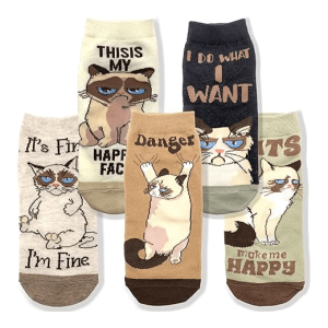Women’s Funny Cat Ankle Socks1