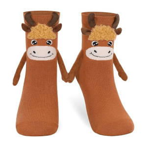 Women’s Magnetic Holding Hands Cow Socks2 Women’s Magnetic Holding Hands Cow Socks2