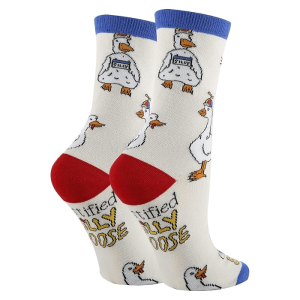 Women’s Silly Goose Novelty Crew Socks1 Women’s Silly Goose Novelty Crew Socks1