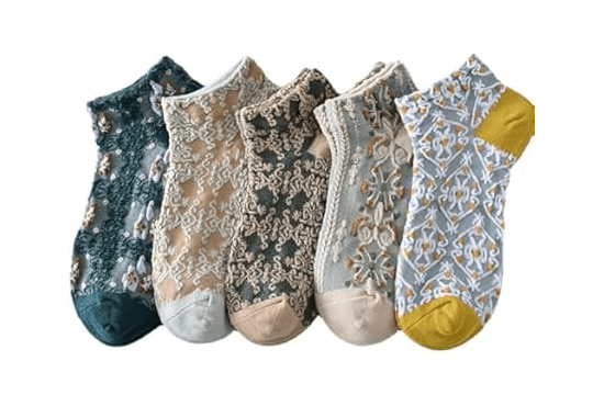 Women’s Vintage Floral Ankle Socks2
